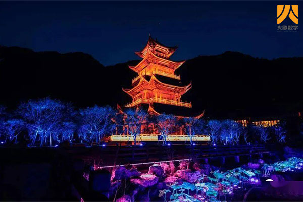 武汉火影数字文旅夜游灯光秀制作